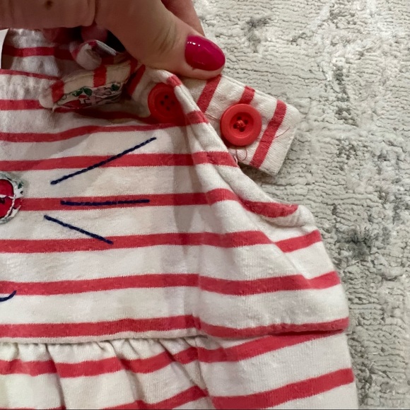 🐰 Boden | Red & white striped bunny overalls - Picture 8 of 8